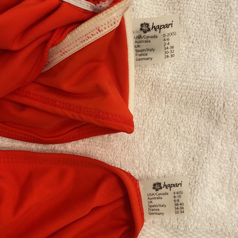 Hapari Bright Red Ruffle Off-Shoulder Bikini - Picture 6 of 7